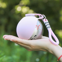 Portable 304 Stainless Steel Pet Water Bottle with Hook and Foldable Bowl for Dogs
