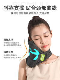 Travel Neck Pillow for Airplane Train Car Napping, U-Shaped Neck Support Cushion