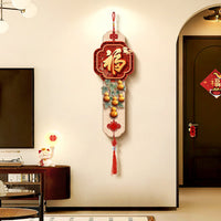 Chinese New Year Gourd Wall Hanging Decoration with Fu Character for Living Room TV Background