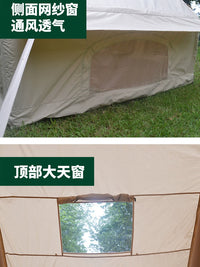 Inflatable Outdoor Camping Tent with Skylight & Chimney Port, Waterproof Family Cabin for 3-8 People