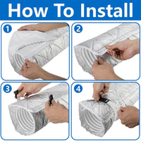 Insulated AC Line Set Cover for Outdoor Units, Weatherproof Protection Sleeve for Air Conditioner Pipes