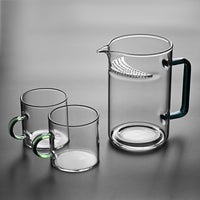 Borosilicate Glass Tea Infuser Cup with Integrated Filter and Handle