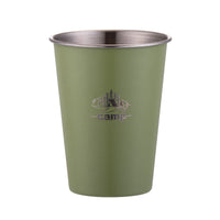 Portable 304 Stainless Steel Camping Coffee Mug Set with Storage Bag, Single Layer Outdoor Cup
