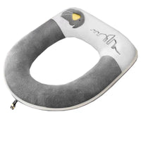 Adhesive Toilet Seat Cushion, Winter Warm, Skin-Friendly, PU Waterproof, Washable