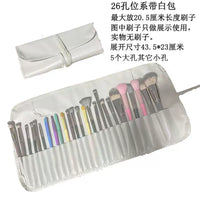 Portable Waterproof Makeup Brush Roll Bag for Eyeliner Eyebrow Pencil Storage