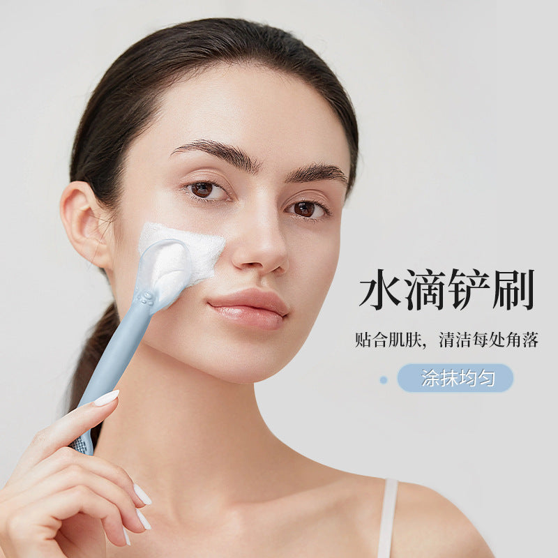 Dual-Head Silicone Face Mask Brush for Application and Cleaning