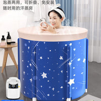 Foldable Adult Bathtub Portable Soaking Tub with Heating Rod Option for Home Spa & Kids