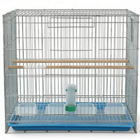 Large Galvanized Breeding Cage for Parrots and Mynahs, 60x42x55cm