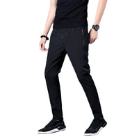 Men's Durable Work & Casual Pants with Zipper Pockets - Straight Leg Athletic Trousers