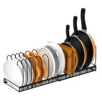 Adjustable Expandable Kitchen Rack for Pots, Lids, Cutting Boards, and Utensils