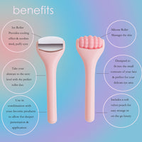 Dual-Ended Stainless Steel Eye Cream Applicator & Silicone Facial Massager Set