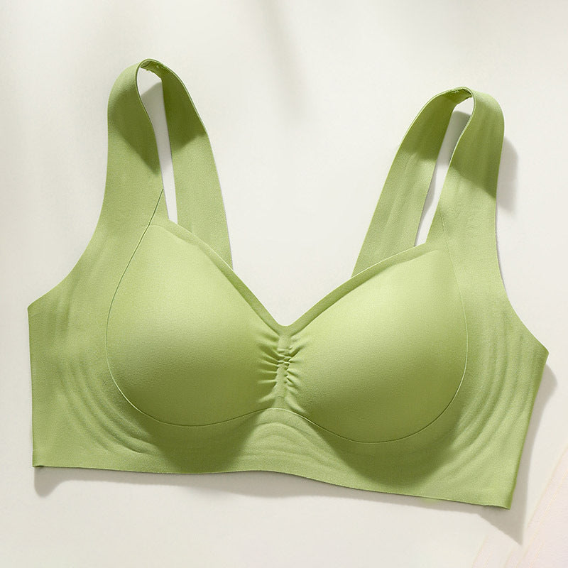 Seamless Vest-Style Sports Bra with Jelly Gel Support for Yoga and Sleep