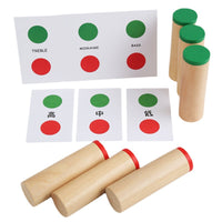 Montessori Wooden Sound Cylinders Auditory Sensory Educational Toy for Kids