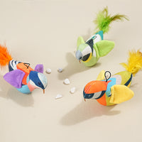 Interactive Hanging Cat Toy with Suction Cup, Sounding Bird/Mouse Design, Catnip Infused, Durable Chew Toy for Indoor Cats