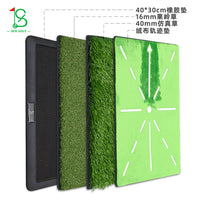 Indoor Outdoor Golf Hitting Mat with Non-Slip Rubber Base - Swing Practice Trajectory Mat