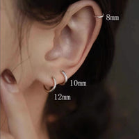 Minimalist Hoop Earrings for Women, Small Circle Cartilage Studs, Hypoallergenic Ear Piercing Jewelry
