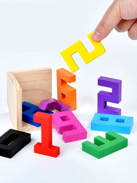 3D Interlocking Brain Teaser Puzzle Cube for Kids and Adults