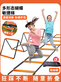 Agility Ladder Training Set for Kids and Adults, Multi-functional Foldable Speed Ladder with Hurdles