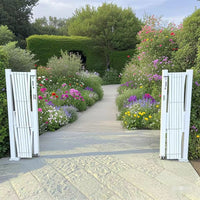 Expandable Wooden Garden Fence Gate for Yard and Vegetable Patch
