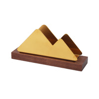 Walnut Wood Tissue Holder, Stainless Steel Stand Napkin Holder, Square Paper Holder for Hotel, Restaurant, Bar, KTV