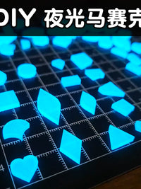 Glow-in-the-Dark Acrylic Mosaic Tiles for DIY Crafts, Kids' Art, Coasters, and Candle Holders