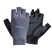 Unisex Summer Ice Silk Half/Full Finger Cycling Gloves with Reflective Logo, Breathable & Quick-Dry for Sports & Fitness