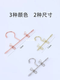 Mini Metal Doll Clothes Hangers with Clips for BJD, Barbie, and Cotton Dolls