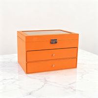 24-Slot Wooden Eyeglass and Sunglass Storage Organizer Box with Display Top