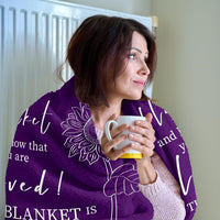 Post-Surgery Recovery Sunflower Fleece Blanket, Purple, 50x60 Inches