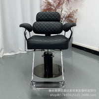 Hair Salon Styling Chair with Hydraulic Pump and Stainless Steel Base