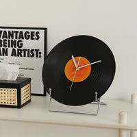 Retro Vinyl Record Desktop Clock Ornament for Home and Office Decor