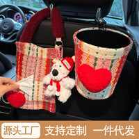 Car Trash Can with Umbrella Storage and Tissue Dispenser, Vehicle Interior Organizer