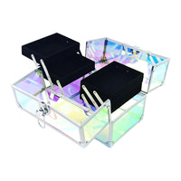Portable Acrylic Makeup Organizer Box for Nail Art, Beauty, Hairdressing, and Tattoo Tools