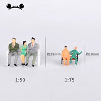 Miniature Seated Figures for Architectural Model Making, Multi-Scale Painted People
