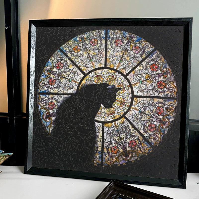Irregular Wooden Church Cat Jigsaw Puzzle 372 Pieces for Adults