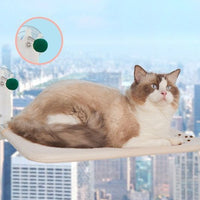 Foldable Cat Hammock with Suction Cups for Windows - Breathable, Washable, All-Season Cat Bed