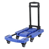 Foldable Hand Truck Dolly with 6-Wheel Design for Warehouse, Shopping, and Moving