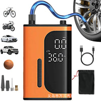 Portable Car Tire Inflator with Power Bank Function