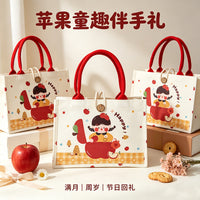 Linen Canvas Tote Bag with Handle for Gifts and DIY Crafts