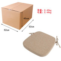 Non-Slip Cotton Linen Dining Chair Cushion with Ties, High-Density Sponge Seat Pad for Kids and Adults