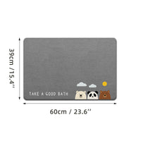 New Quick Dry Diatomaceous Earth Bath Mat Absorbent Non-Slip Bathroom Floor Mat