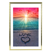 Minimalist Aluminum Alloy Photo Frame with Narrow Border for Wall Mounting or Tabletop Display
