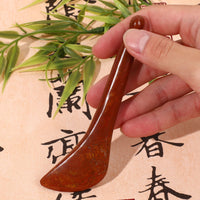Red Bian Stone Gua Sha Massage Tool for Face and Eyes