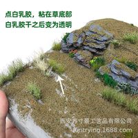 Self-Adhesive Static Grass Tufts for Dioramas and Model Scenery, 12/16mm Tall