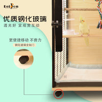 Large Bird Cage for Parrots, Budgies, Peonies, Cockatiels, and Finches - Spacious Home Villa Observation Cage