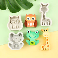 Cartoon Animal Dinosaur Silicone Mold for Fondant Clay Soap Candle Making