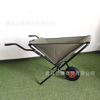 Foldable Garden Cart with Fabric Bag, Portable Yard Waste Collector, Outdoor Utility Cart for Leaves and Debris