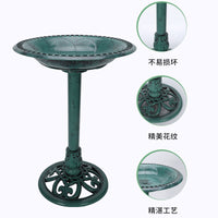 Outdoor Garden Bird Bath Feeder Plastic Bird Feeder Golden Bird Basin