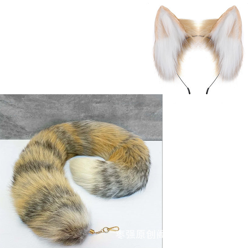 Real Fox Tail Keychain for Hanfu and Cosplay Outfits, Handmade Plush Accessory