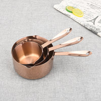 Thickened Rose Gold Saucepan with Scale for Baby Food, Butter Melting, and Oil Heating